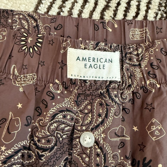 American Eagle Chocolate Paisley Shorts - Picture 3 of 4